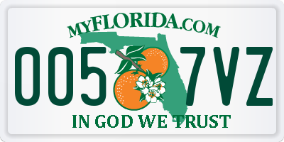 FL license plate 0057VZ