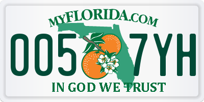 FL license plate 0057YH
