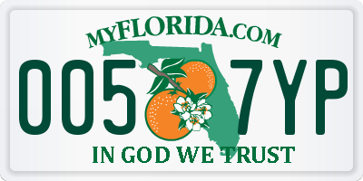 FL license plate 0057YP