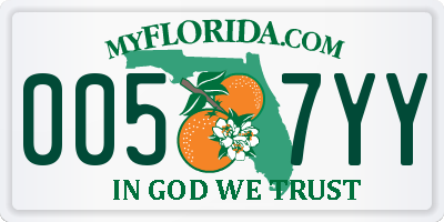 FL license plate 0057YY