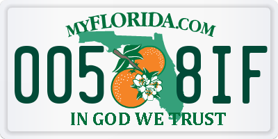 FL license plate 0058IF