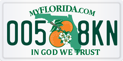 FL license plate 0058KN