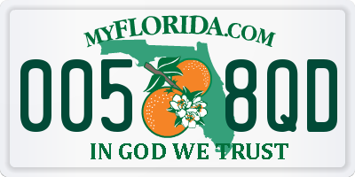 FL license plate 0058QD