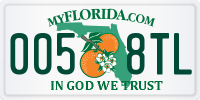FL license plate 0058TL