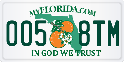 FL license plate 0058TM