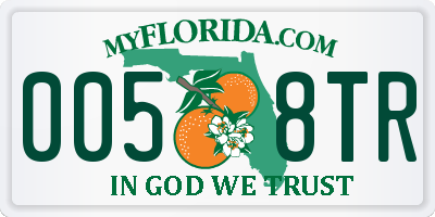 FL license plate 0058TR