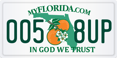 FL license plate 0058UP