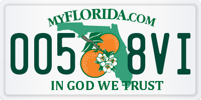 FL license plate 0058VI