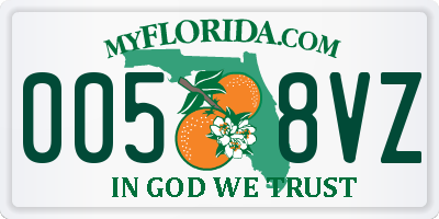FL license plate 0058VZ