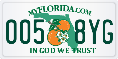 FL license plate 0058YG