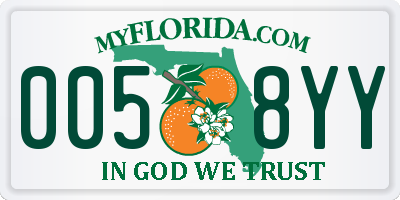 FL license plate 0058YY