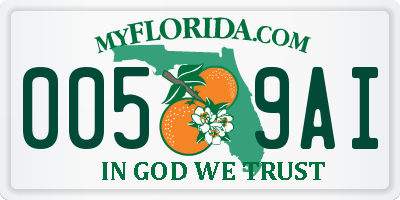 FL license plate 0059AI
