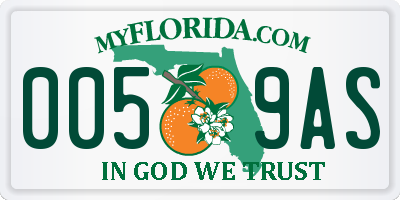 FL license plate 0059AS