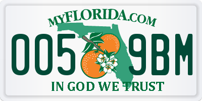 FL license plate 0059BM