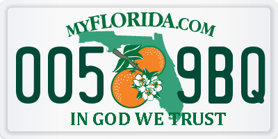 FL license plate 0059BQ