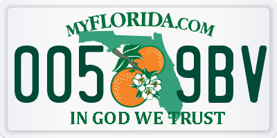 FL license plate 0059BV