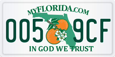 FL license plate 0059CF