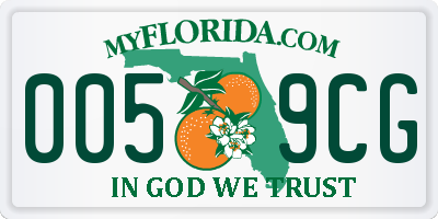 FL license plate 0059CG