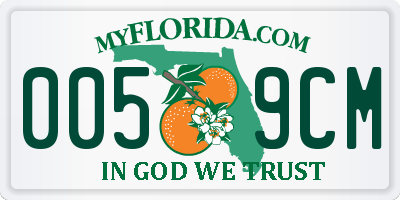FL license plate 0059CM