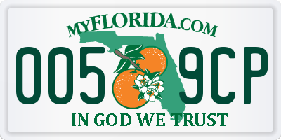 FL license plate 0059CP