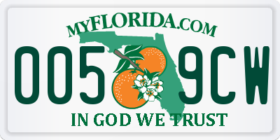 FL license plate 0059CW