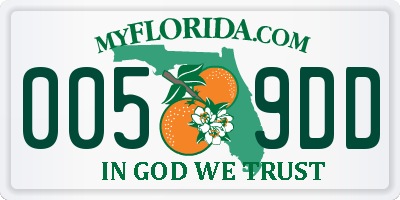 FL license plate 0059DD