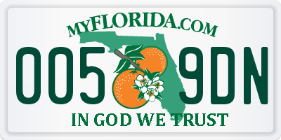 FL license plate 0059DN