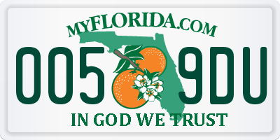 FL license plate 0059DU