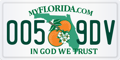FL license plate 0059DV