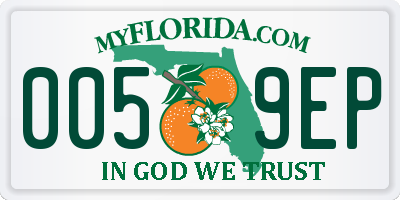 FL license plate 0059EP