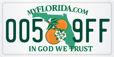 FL license plate 0059FF