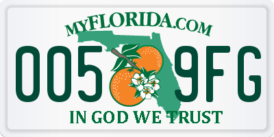 FL license plate 0059FG
