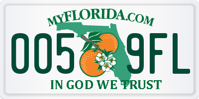 FL license plate 0059FL