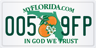 FL license plate 0059FP