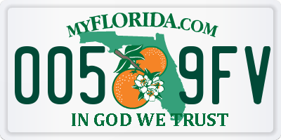 FL license plate 0059FV