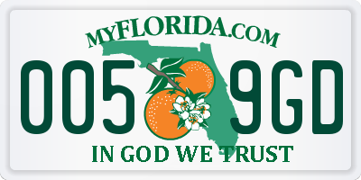 FL license plate 0059GD