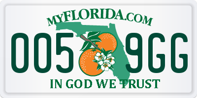 FL license plate 0059GG