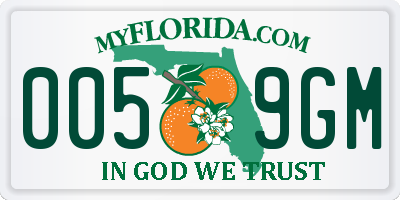 FL license plate 0059GM
