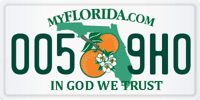FL license plate 0059HO