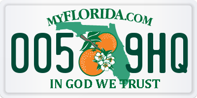 FL license plate 0059HQ