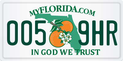 FL license plate 0059HR