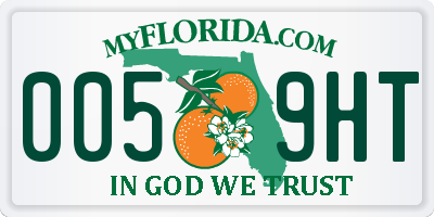 FL license plate 0059HT