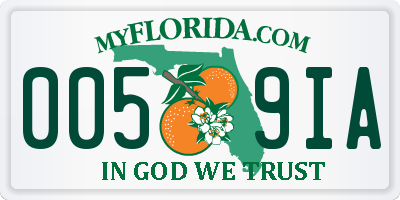 FL license plate 0059IA
