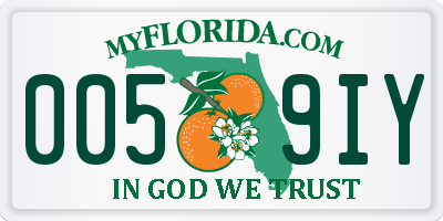 FL license plate 0059IY