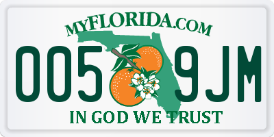 FL license plate 0059JM