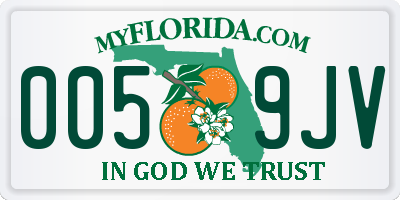 FL license plate 0059JV