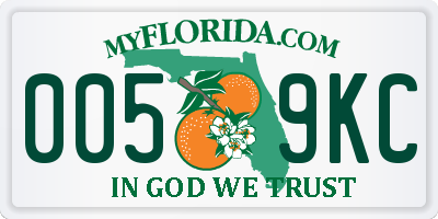 FL license plate 0059KC