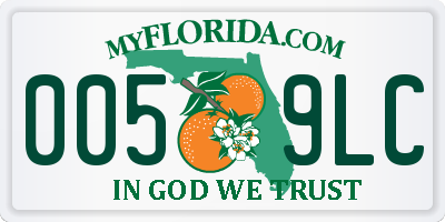 FL license plate 0059LC
