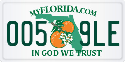 FL license plate 0059LE