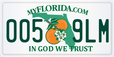 FL license plate 0059LM